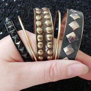 Set of 5 Mixed Bangle Bracelets